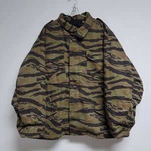 Alpha Industries M65 Field Coat Jacket Tiger Stripe Camo XL w/ ALS 92 Liner M-65